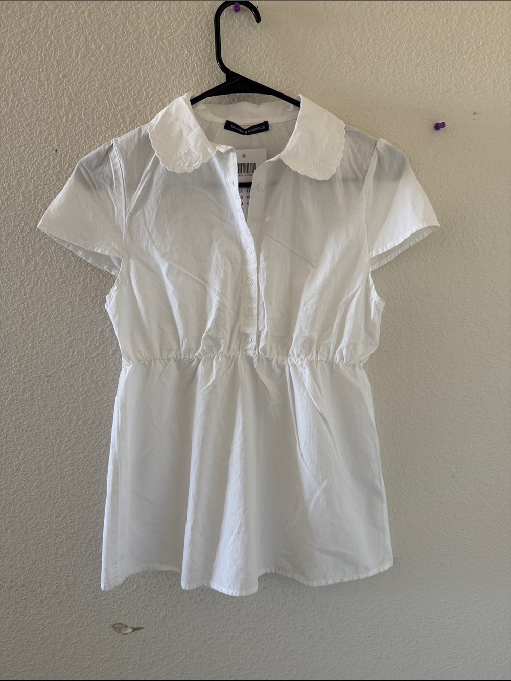 Brandy melville white peplum top
